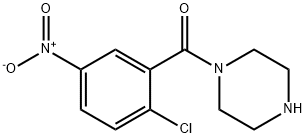 1-(2-chloro-5-nitrobenzoyl)piperazine Struktur