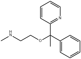 N-Methyl-2-(1-phenyl-1-(2-pyridinyl)ethoxy)ethanamine Struktur