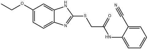 N-(2-cyanophenyl)-2-[(6-ethoxy-1H-benzimidazol-2-yl)sulfanyl]acetamide Struktur