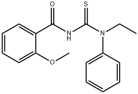 N-{[ethyl(phenyl)amino]carbonothioyl}-2-methoxybenzamide Struktur