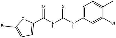 5-bromo-N-{[(3-chloro-4-methylphenyl)amino]carbonothioyl}-2-furamide Struktur