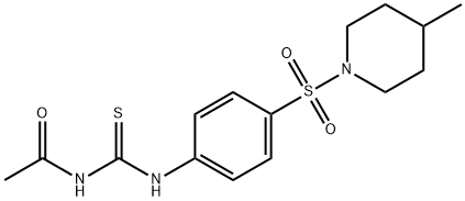 N-[({4-[(4-methyl-1-piperidinyl)sulfonyl]phenyl}amino)carbonothioyl]acetamide Struktur