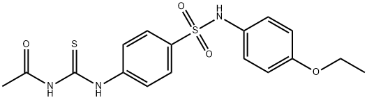 N-{[(4-{[(4-ethoxyphenyl)amino]sulfonyl}phenyl)amino]carbonothioyl}acetamide Struktur