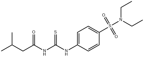 N-[({4-[(diethylamino)sulfonyl]phenyl}amino)carbonothioyl]-3-methylbutanamide Struktur