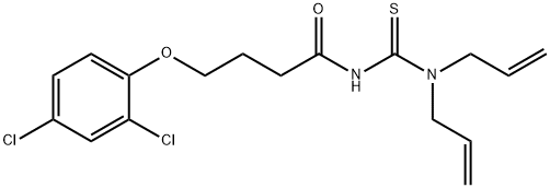 N-[bis(prop-2-enyl)carbamothioyl]-4-(2,4-dichlorophenoxy)butanamide Struktur