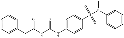 N-{[(4-{[methyl(phenyl)amino]sulfonyl}phenyl)amino]carbonothioyl}-2-phenylacetamide Struktur