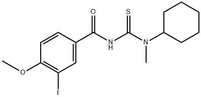 N-{[cyclohexyl(methyl)amino]carbonothioyl}-3-iodo-4-methoxybenzamide Struktur