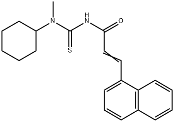 N-{[cyclohexyl(methyl)amino]carbonothioyl}-3-(1-naphthyl)acrylamide Struktur