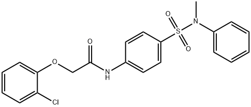 2-(2-chlorophenoxy)-N-[4-[methyl(phenyl)sulfamoyl]phenyl]acetamide Struktur