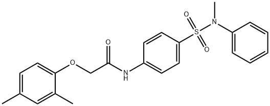 2-(2,4-dimethylphenoxy)-N-(4-{[methyl(phenyl)amino]sulfonyl}phenyl)acetamide Struktur