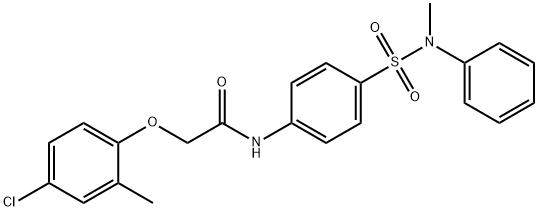 2-(4-chloro-2-methylphenoxy)-N-(4-{[methyl(phenyl)amino]sulfonyl}phenyl)acetamide Struktur