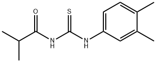 N-{[(3,4-dimethylphenyl)amino]carbonothioyl}-2-methylpropanamide Struktur