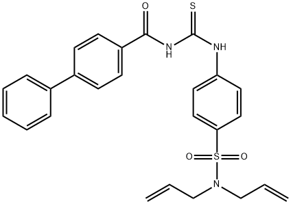 N-[({4-[(diallylamino)sulfonyl]phenyl}amino)carbonothioyl]-4-biphenylcarboxamide Struktur