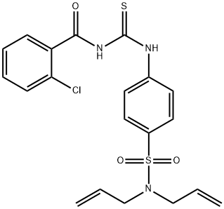 2-chloro-N-[({4-[(diallylamino)sulfonyl]phenyl}amino)carbonothioyl]benzamide Struktur