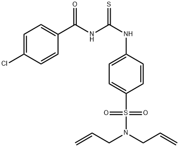 4-chloro-N-[({4-[(diallylamino)sulfonyl]phenyl}amino)carbonothioyl]benzamide Struktur