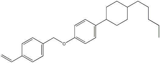 Benzene, 1-ethenyl-4-[[4-(4-pentylcyclohexyl)phenoxy]methyl]- Struktur