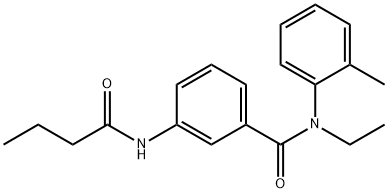 3-(butanoylamino)-N-ethyl-N-(2-methylphenyl)benzamide Struktur