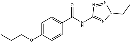 N-(2-ethyl-2H-tetraazol-5-yl)-4-propoxybenzamide Struktur