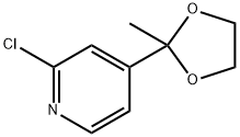 Pyridine, 2-chloro-4-(2-methyl-1,3-dioxolan-2-yl)- Struktur