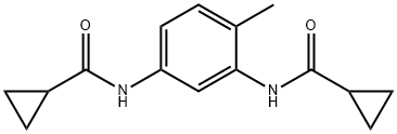 N-[3-(cyclopropanecarbonylamino)-4-methylphenyl]cyclopropanecarboxamide Struktur