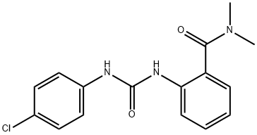 2-[(4-chlorophenyl)carbamoylamino]-N,N-dimethylbenzamide Struktur