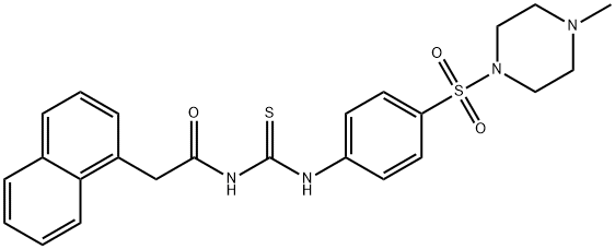 N-[[4-(4-methylpiperazin-1-yl)sulfonylphenyl]carbamothioyl]-2-naphthalen-1-ylacetamide Struktur