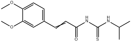 (E)-3-(3,4-dimethoxyphenyl)-N-(propan-2-ylcarbamothioyl)prop-2-enamide Struktur