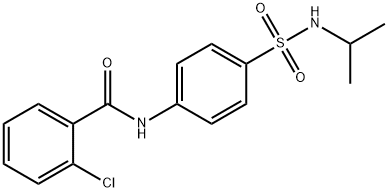 2-chloro-N-[4-(propan-2-ylsulfamoyl)phenyl]benzamide Struktur