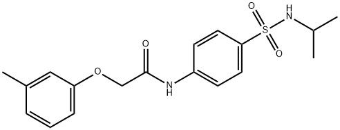 2-(3-methylphenoxy)-N-[4-(propan-2-ylsulfamoyl)phenyl]acetamide Struktur