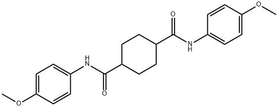 N,N'-bis(4-methoxyphenyl)-1,4-cyclohexanedicarboxamide Struktur