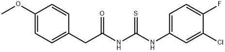 N-{[(3-chloro-4-fluorophenyl)amino]carbonothioyl}-2-(4-methoxyphenyl)acetamide Struktur