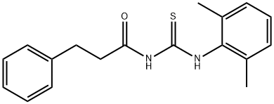 N-{[(2,6-dimethylphenyl)amino]carbonothioyl}-3-phenylpropanamide Struktur