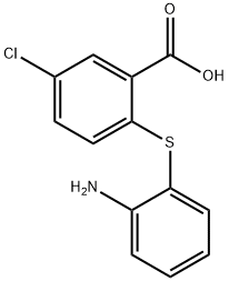 2-[(2-aminophenyl)sulfanyl]-5-chlorobenzoic acid Struktur