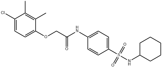 2-(4-chloro-2,3-dimethylphenoxy)-N-[4-(cyclohexylsulfamoyl)phenyl]acetamide Struktur