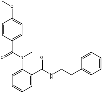 2-[(4-methoxybenzoyl)(methyl)amino]-N-(2-phenylethyl)benzamide Struktur