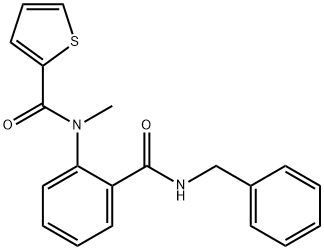 N-[2-(benzylcarbamoyl)phenyl]-N-methylthiophene-2-carboxamide Struktur