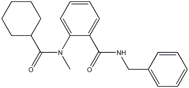 N-benzyl-2-[cyclohexanecarbonyl(methyl)amino]benzamide Struktur