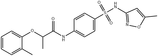 N-[4-[(5-methyl-1,2-oxazol-3-yl)sulfamoyl]phenyl]-2-(2-methylphenoxy)propanamide Struktur