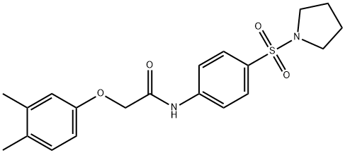 2-(3,4-dimethylphenoxy)-N-(4-pyrrolidin-1-ylsulfonylphenyl)acetamide Struktur