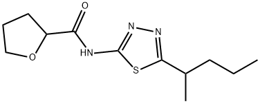 N-(5-pentan-2-yl-1,3,4-thiadiazol-2-yl)oxolane-2-carboxamide Struktur