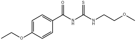 4-ethoxy-N-{[(2-methoxyethyl)amino]carbonothioyl}benzamide Struktur