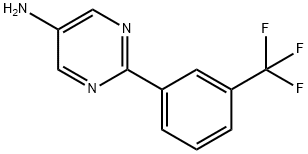 5-Pyrimidinamine, 2-[3-(trifluoromethyl)phenyl]- Struktur