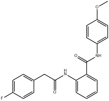 2-[[2-(4-fluorophenyl)acetyl]amino]-N-(4-methoxyphenyl)benzamide Struktur