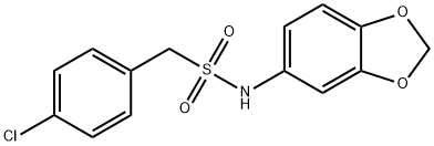 N-(1,3-benzodioxol-5-yl)-1-(4-chlorophenyl)methanesulfonamide Struktur