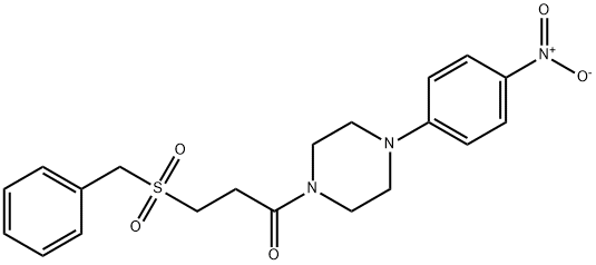 3-(benzylsulfonyl)-1-[4-(4-nitrophenyl)piperazin-1-yl]propan-1-one Struktur