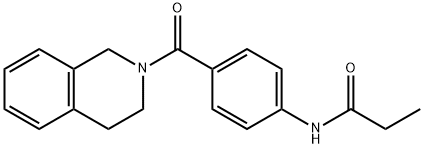 N-[4-(3,4-dihydro-1H-isoquinoline-2-carbonyl)phenyl]propanamide Struktur