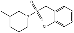 1-[(2-chlorophenyl)methylsulfonyl]-3-methylpiperidine Struktur