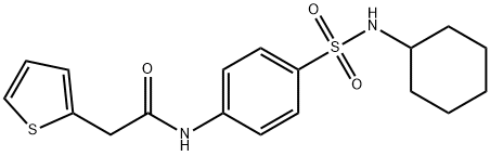 N-[4-(cyclohexylsulfamoyl)phenyl]-2-thiophen-2-ylacetamide Struktur