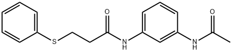 N-(3-acetamidophenyl)-3-phenylsulfanylpropanamide Struktur