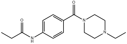 N-[4-(4-ethylpiperazine-1-carbonyl)phenyl]propanamide Struktur